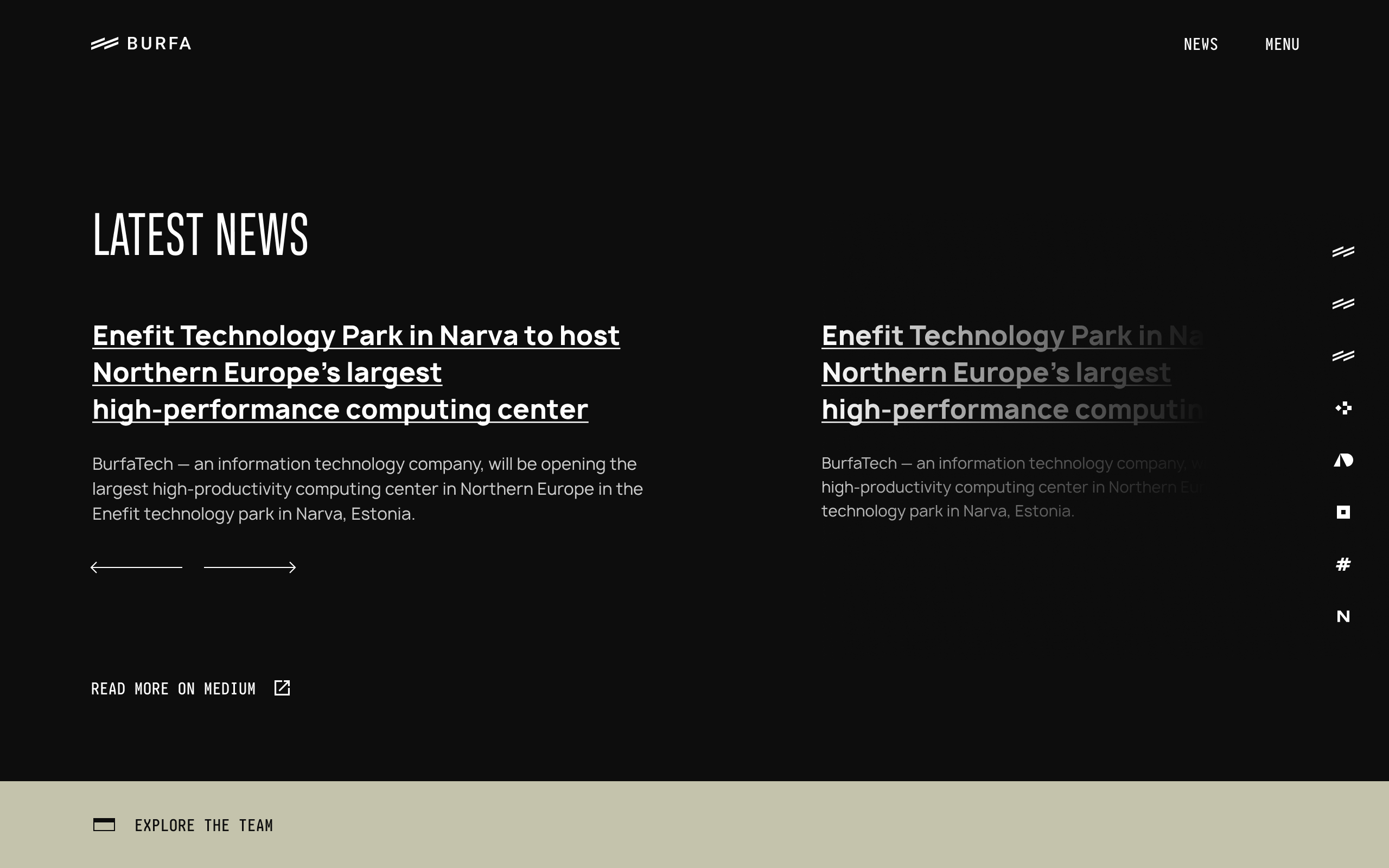 Website for an Investment Company - NYX Awards Winner 