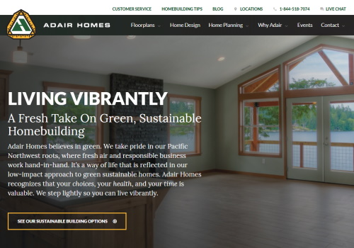 NYX Awards 2019 Winner - Adair Homes: Green and Sustainability Features Page