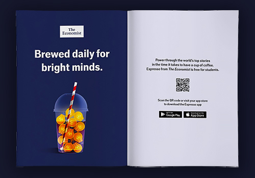 NYX Awards 2026 Winner - Nasma - 'Brewed Daily for Bright Minds', The Economist Group
