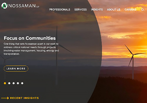NYX Awards 2026 Winner - Nossaman Website, Firmseek