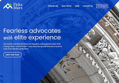 NYX Awards 2026 Winner - Fick & Marx LLP Website, Firesign | Enlightened Legal Marketing